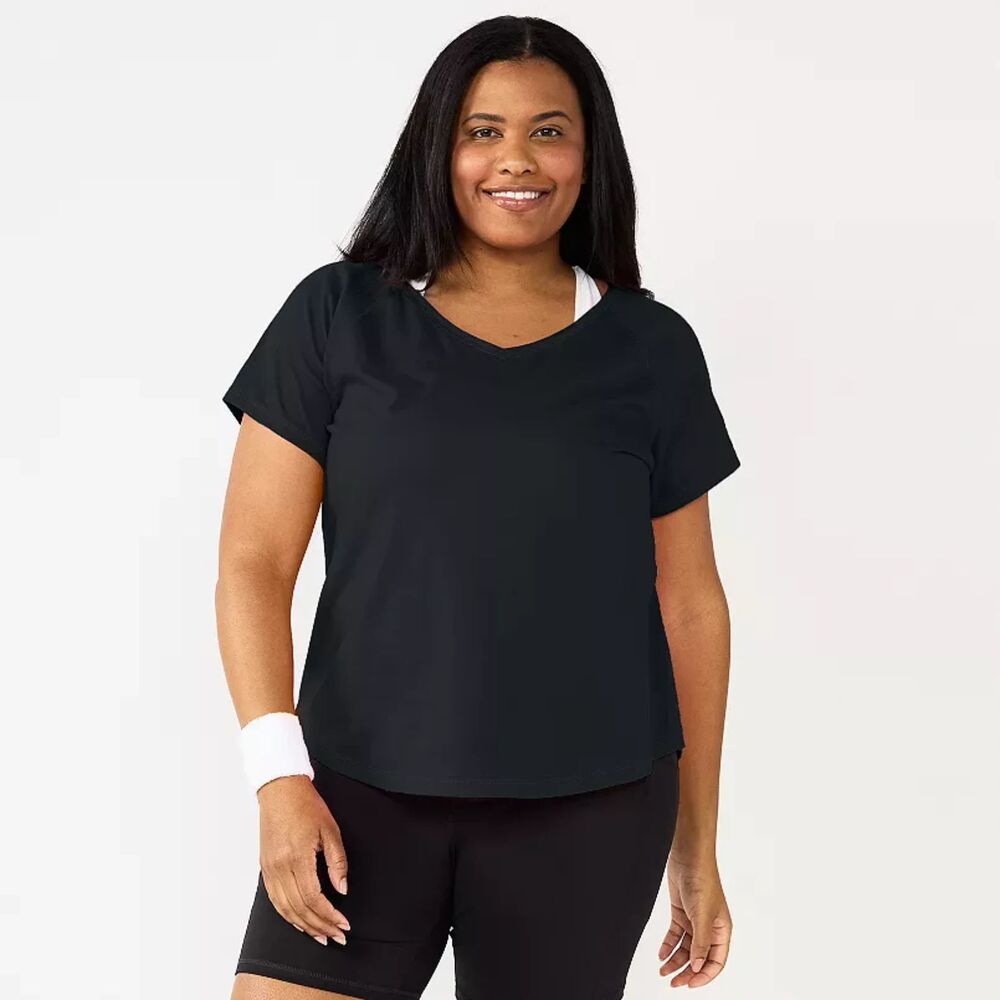 Tek Gear Plus Size Core V-Neck Tee Sportswear Casual Loungewear Chic SZ 4X:NWT